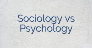 Sociology vs Psychology